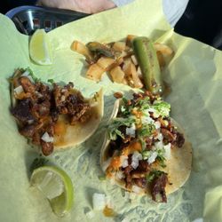 Taquizas Bretado Catering - Tacos de pastor. Could not resist to take a bite.