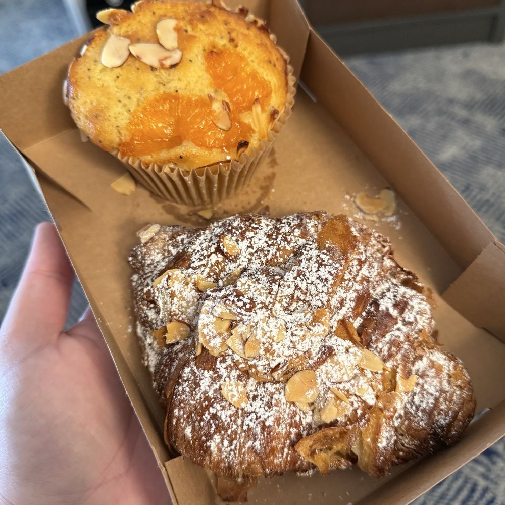 Knead Artisan Bakery - Mandarin muffin and almond croissant - Bakeries Near Me - San Diego, California Knead Artisan Bakery - Mandarin muffin and almond croissant - Bakeries Near Me - San Diego, California