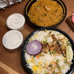Butter Chicken (gf) and Paneer Biryani (gf) Butter Chicken (gf) and Paneer Biryani (gf)