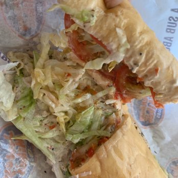 Jersey Mike's Subs - Asked for red relish on the side with EXTRA VEGGIES! I'm not seeing that! - Fast Food Near Me - Pomona, California