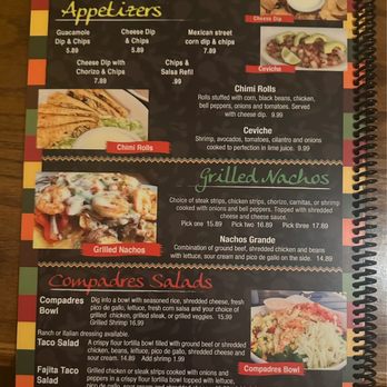 Los Compadres - Menu - Mexican Near Me - Ashtabula, Ohio