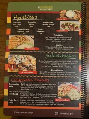 Menu photo 5 Los Compadres Ashtabula, OH