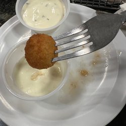 Average Joes' Bar and Grill - Fried mushrooms with bleu cheese.