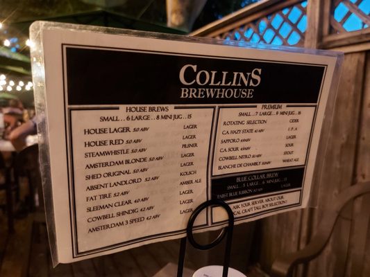 Menu photo 2 Collins Brewhouse Dundas, ON