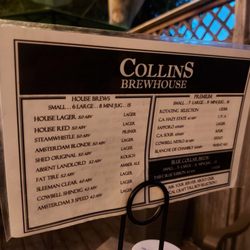 Collins Brewhouse - Beer menu