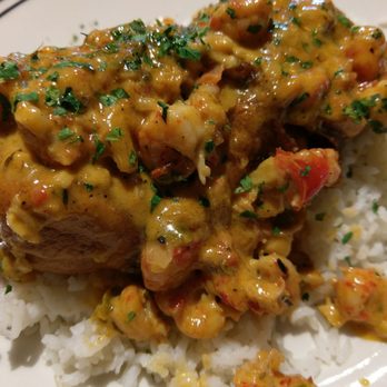 Grace's - Shrimp stuffed poblano with crawfish cream sauce - American Near Me - Houston, Texas