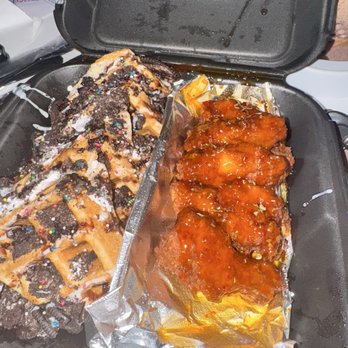 Holy Brunch - Oreo Waffle Asian Zing wings - Breakfast & Brunch Near Me - Kansas City, Missouri Holy Brunch - Oreo Waffle Asian Zing wings - Breakfast & Brunch Near Me - Kansas City, Missouri