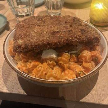 Brava Cucina - Spicy Radiatori with chicken cutlet - Wine Bars Near Me - Weymouth, Massachusetts