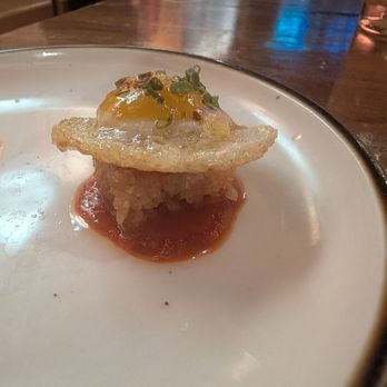 Edo Gastro Tapas And Wine - Quail egg on top of crispy rice - Tapas/Small Plates Near Me - Las Vegas, Nevada