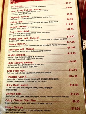Menu photo 2 Thai Unique Placerville, CA