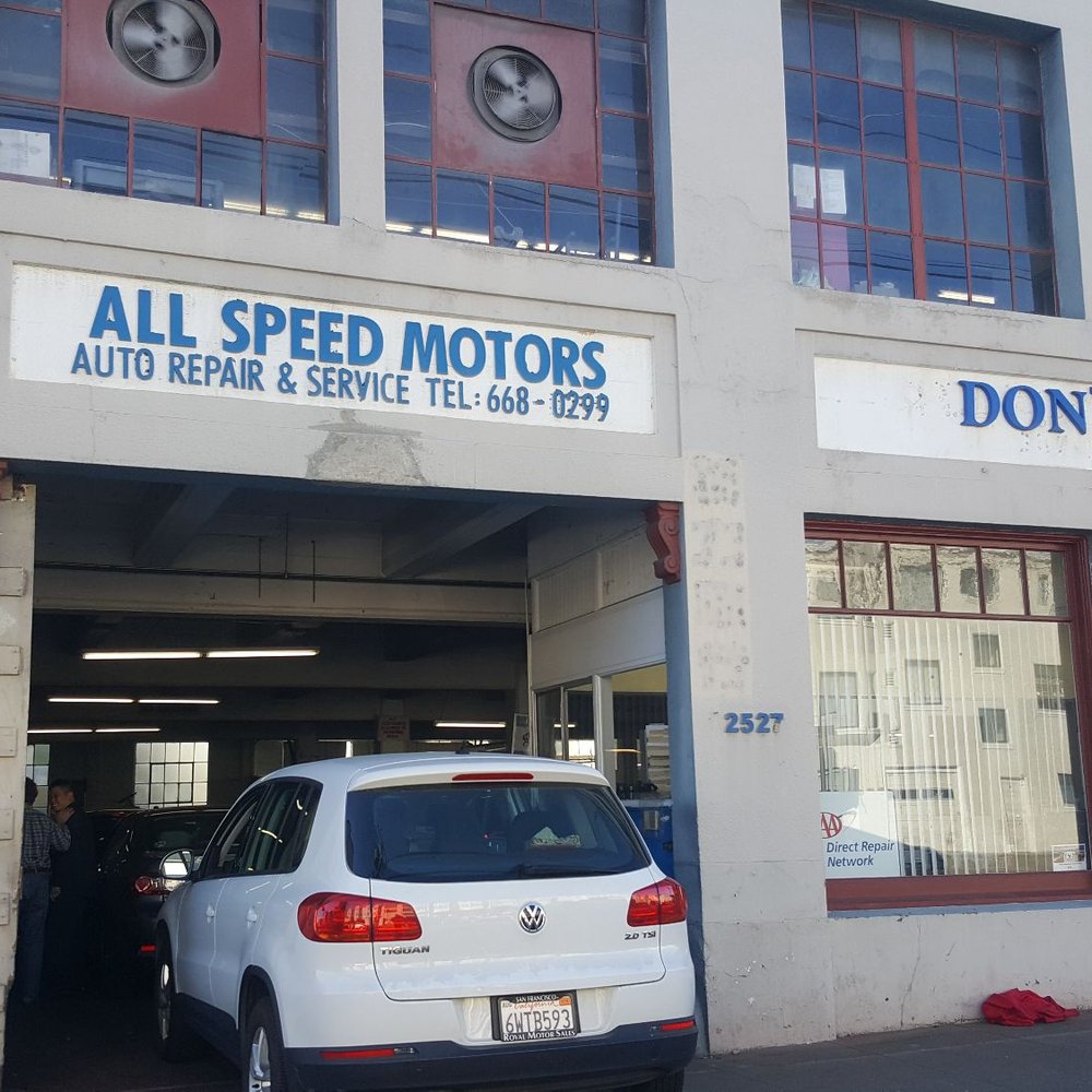 All Speed Motors - Store Front entrance - Auto Repair Near Me - San Francisco, California