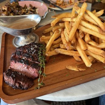 Kindred - This is a faux steak with french fries. The vegan steak rubbery with no flavor. The french fries were like cardboard. - Cocktail Bars Near Me - San Diego, California Kindred - This is a faux steak with french fries. The vegan steak rubbery with no flavor. The french fries were like cardboard. - Cocktail Bars Near Me - San Diego, California