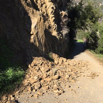 7 Falls Hike - Rock slide from last rainstorm - Hiking Near Me - Santa Barbara, California