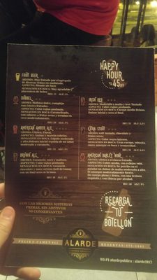 Menu photo 1 Alarde Mar del Plata, C
