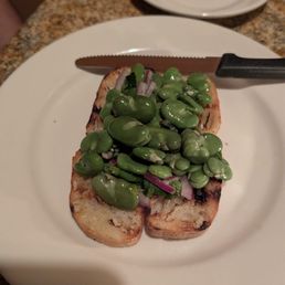 Fava Beans, Onions on Sourdough Fava Beans, Onions on Sourdough