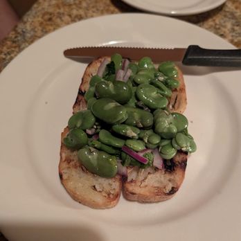 Enoteca Sogno - Fava Beans, Onions on Sourdough - Italian Near Me - Richmond, Virginia Enoteca Sogno - Fava Beans, Onions on Sourdough - Italian Near Me - Richmond, Virginia