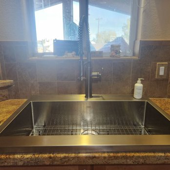 Custom Flooring Designed By Arael - A new sink that is a drop in and it covers the damaged granite and is sealed. We love it. - Flooring Near Me Custom Flooring Designed By Arael - A new sink that is a drop in and it covers the damaged granite and is sealed. We love it. - Flooring Near Me