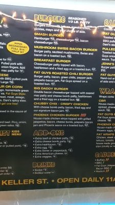 Menu photo 4 Fat Guys Republic, WA