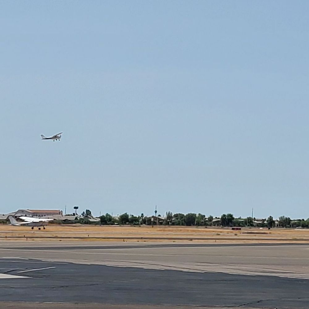 Hangar Cafe - Watching planes - Cafes Near Me - Chandler, Arizona