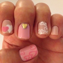 I love my Valentine's nail art! Thank you Noriko!!! I love my Valentine's nail art! Thank you Noriko!!!