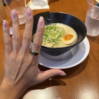 TSUKE Artisan Noodle - Kids Ramen (adult hand for size comparison) - Ramen Near Me - San Gabriel, California TSUKE Artisan Noodle - Kids Ramen (adult hand for size comparison) - Ramen Near Me - San Gabriel, California