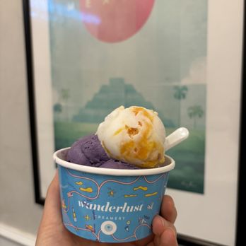 Wanderlust Creamery - a hand holding a cup of ice cream - Ice Cream & Frozen Yogurt Near Me - Los Angeles, California Wanderlust Creamery - a hand holding a cup of ice cream - Ice Cream & Frozen Yogurt Near Me - Los Angeles, California