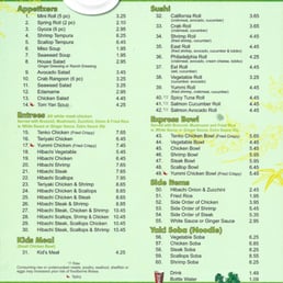 The menu The menu