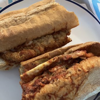 Rinaldi's Deli - Chicken parm on left, eggplant on right - Delis Near Me - Summerville, South Carolina Rinaldi's Deli - Chicken parm on left, eggplant on right - Delis Near Me - Summerville, South Carolina