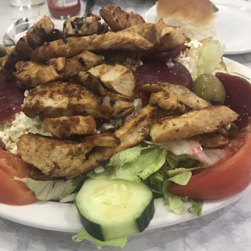 Dodge Park Coney Island - Chicken Greek salad. - American Near Me - Sterling Heights, Michigan Dodge Park Coney Island - Chicken Greek salad. - American Near Me - Sterling Heights, Michigan
