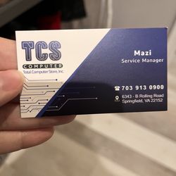 TCS Computer - Business card