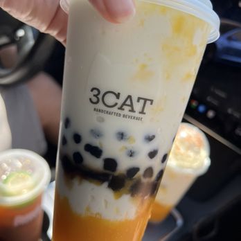 3CAT - Mango mochi with cheese mouse - Bubble Tea Near Me - Westminster, California 3CAT - Mango mochi with cheese mouse - Bubble Tea Near Me - Westminster, California