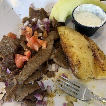 Athena’s Greek Kitchen - Gyro plate with potatoes - Greek Near Me - Houston, Texas Athena’s Greek Kitchen - Gyro plate with potatoes - Greek Near Me - Houston, Texas