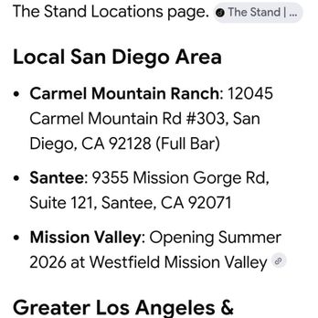 The Stand - American Classics Redefined - Locations - New American Near Me - Santee, California The Stand - American Classics Redefined - Locations - New American Near Me - Santee, California