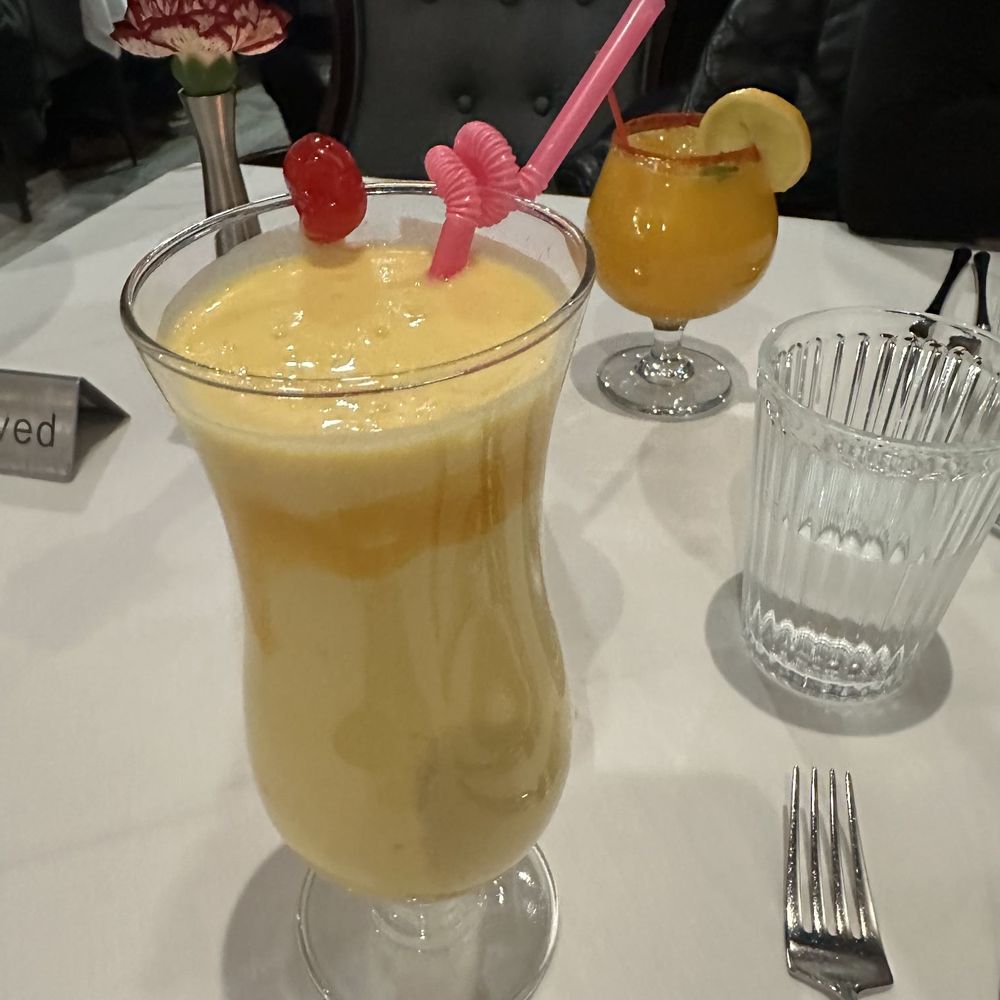 Mirch Dhamaka - Mango Lassi (front) & Mango Margarita - Indian Near Me - Herndon, Virginia