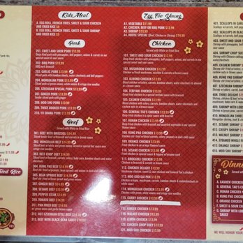 Chinese Combo - Menu page 2 September 2022 - Thai Near Me - Tucson, Arizona