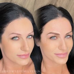 Studio E Brow Artistry - Beautiful ombré brow correction of previous microblading that faded pink, done by another artist.