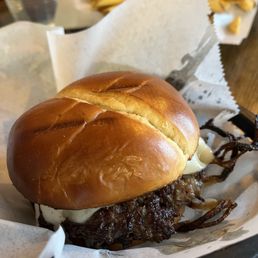 BTF Famous Onion Smash Burger ($14.35) and French Fries Basket ($8.20) BTF Famous Onion Smash Burger ($14.35) and French Fries Basket ($8.20)