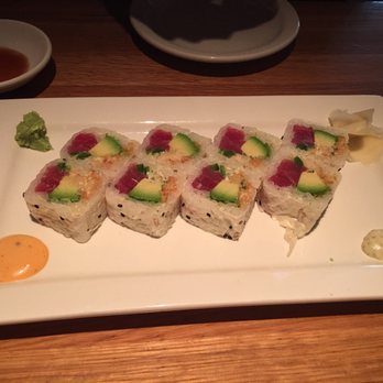 R+D Kitchen - Delicious Thai Tuna roll with a hidden cashew in the center - New American Near Me - Yountville, California