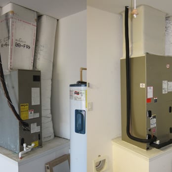 Dial Duron Service - Before and After of an Air Handler installation performed by one of our certified technicians! - Heating & Air Conditioning/HVAC Near Me - Rockledge, Florida