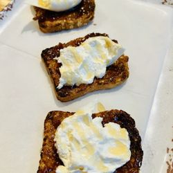 The burrata toast and jam was just right.