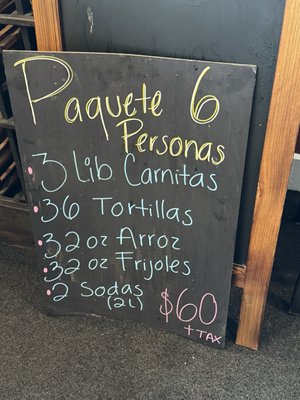 Menu photo 3 Carnitas El Rincon Chico, CA