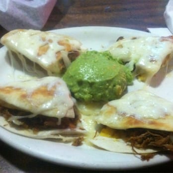 Ojeda's - Quesadillas/guacamole with sour cream on the side. Really good. - Mexican Near Me - Dallas, Texas Ojeda's - Quesadillas/guacamole with sour cream on the side. Really good. - Mexican Near Me - Dallas, Texas