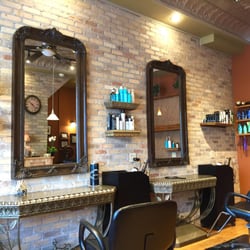 Salon On The Bluff - Quaint & welcoming interior.  Check out the original floors and ceilings.