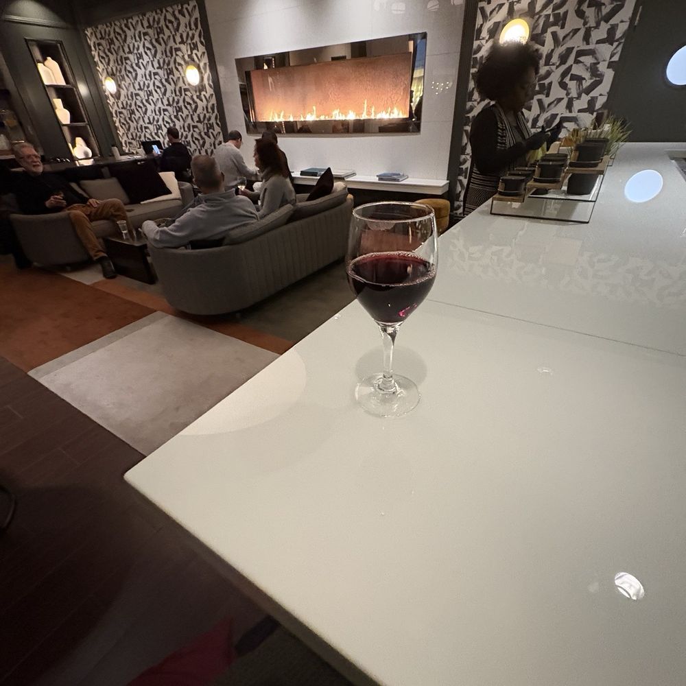 Kimpton Hotel Marlowe - Free wine happy hour. The ambiance is nice on a cold February evening. - Hotels Near Me - Cambridge, Massachusetts Kimpton Hotel Marlowe - Free wine happy hour. The ambiance is nice on a cold February evening. - Hotels Near Me - Cambridge, Massachusetts