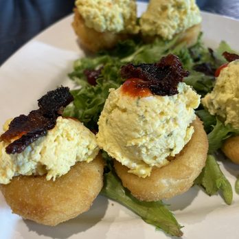Local Goat - Fried deviled eggs - New American Near Me - Pigeon Forge, Tennessee Local Goat - Fried deviled eggs - New American Near Me - Pigeon Forge, Tennessee