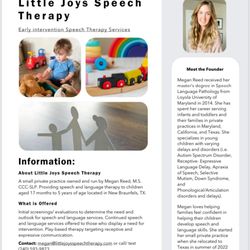 Little Joys - Private clients 17 months-5 years old! In-home speech services