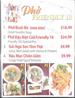 Menu photo 1 Pho Friendly 18 Vaughan, ON
