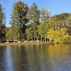 Johnston Memorial Park - An autumn view of the pond.