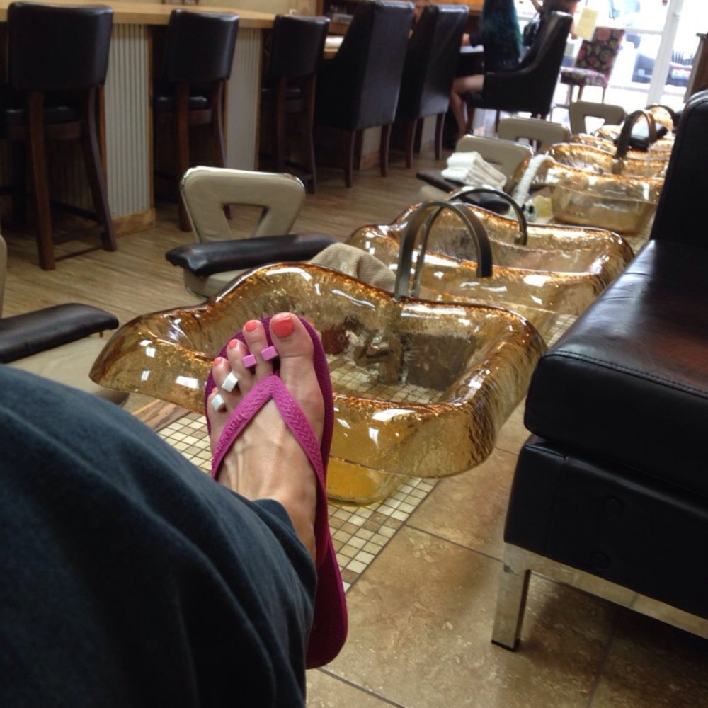 Finished pedicure Finished pedicure