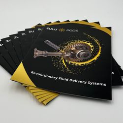 Redbird Printing - Custom saddle stitch booklet printed by REDBiRD PRINTING for Zulu Pods.